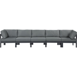 Meridian Nizuc Grey Water Resistant Fabric Outdoor Patio Modular Sofa