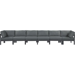 Meridian Nizuc Grey Water Resistant Fabric Outdoor Patio Modular Sofa