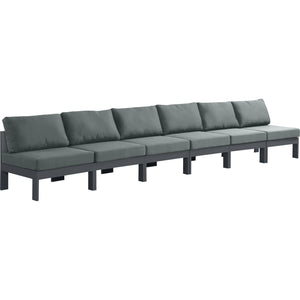 Meridian Nizuc Grey Water Resistant Fabric Outdoor Patio Modular Sofa