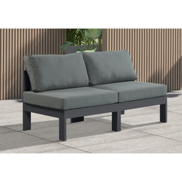 Meridian Nizuc Grey Water Resistant Fabric Outdoor Patio Modular Sofa