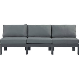 Meridian Nizuc Grey Water Resistant Fabric Outdoor Patio Modular Sofa
