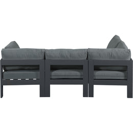 Meridian Nizuc Grey Water Resistant Fabric Outdoor Patio Modular Sectional