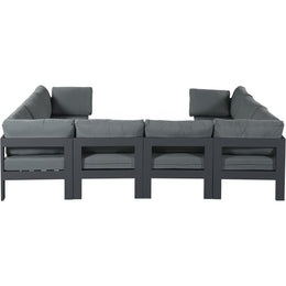 Meridian Nizuc Grey Water Resistant Fabric Outdoor Patio Modular Sectional