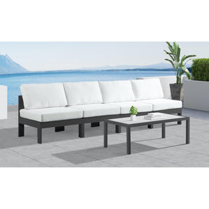 Meridian Nizuc White Water Resistant Fabric Outdoor Patio Modular Sofa