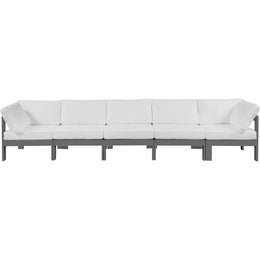Meridian Nizuc White Water Resistant Fabric Outdoor Patio Modular Sofa