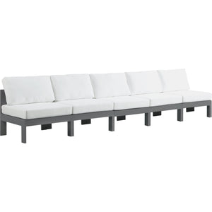 Meridian Nizuc White Water Resistant Fabric Outdoor Patio Modular Sofa