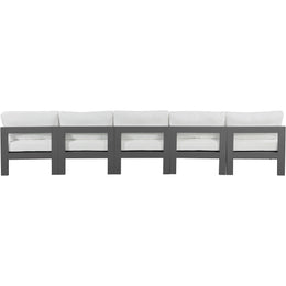 Meridian Nizuc White Water Resistant Fabric Outdoor Patio Modular Sofa
