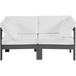 Meridian Nizuc White Water Resistant Fabric Outdoor Patio Modular Sofa