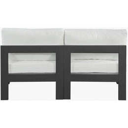 Meridian Nizuc White Water Resistant Fabric Outdoor Patio Modular Sofa