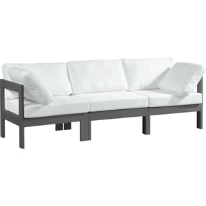 Meridian Nizuc White Water Resistant Fabric Outdoor Patio Modular Sofa