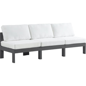 Meridian Nizuc White Water Resistant Fabric Outdoor Patio Modular Sofa
