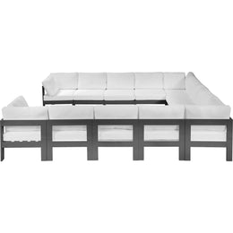 Meridian Nizuc White Water Resistant Fabric Outdoor Patio Modular Sectional