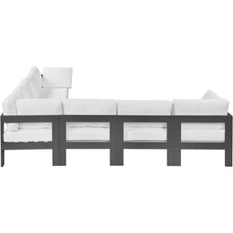 Meridian Nizuc White Water Resistant Fabric Outdoor Patio Modular Sectional