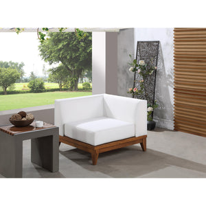 Meridian Rio Off White Water Resistant Fabric Outdoor Patio Modular Corner Chair