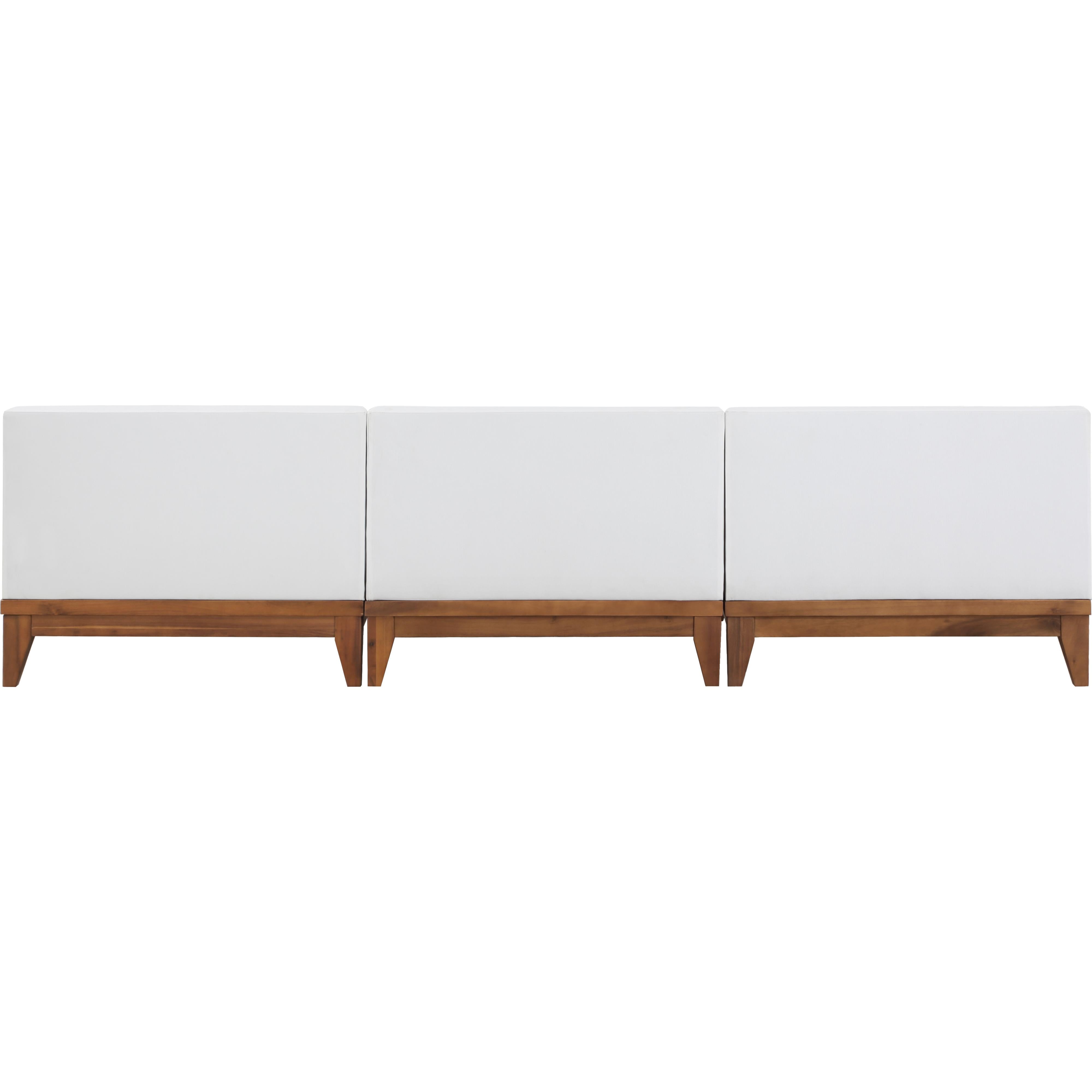 Meridian Rio Off White Water Resistant Fabric Outdoor Patio Modular Sofa