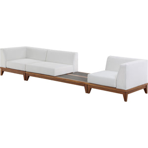 Meridian Rio Off White Water Resistant Fabric Outdoor Patio Modular Sofa