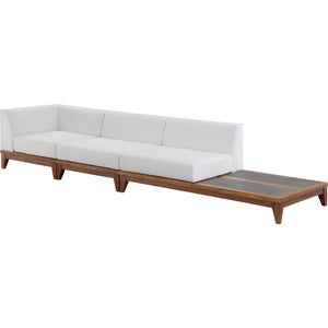 Meridian Rio Off White Water Resistant Fabric Outdoor Patio Modular Sofa