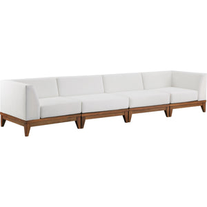 Meridian Rio Off White Water Resistant Fabric Outdoor Patio Modular Sofa