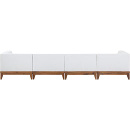 Meridian Rio Off White Water Resistant Fabric Outdoor Patio Modular Sofa