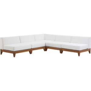 Meridian Rio Off White Water Resistant Fabric Outdoor Patio Modular Sectional