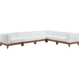Meridian Rio Off White Water Resistant Fabric Outdoor Patio Modular Sectional