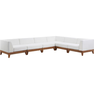 Meridian Rio Off White Water Resistant Fabric Outdoor Patio Modular Sectional
