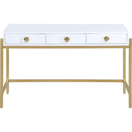 Meridian Abigail White / Gold Desk/Console