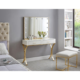 Meridian Monroe Gold Vanity / Desk / Console
