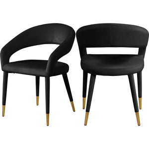 Meridian Destiny Black Velvet Dining Chair