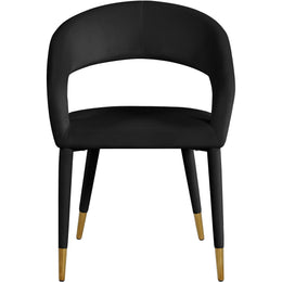Meridian Destiny Black Velvet Dining Chair