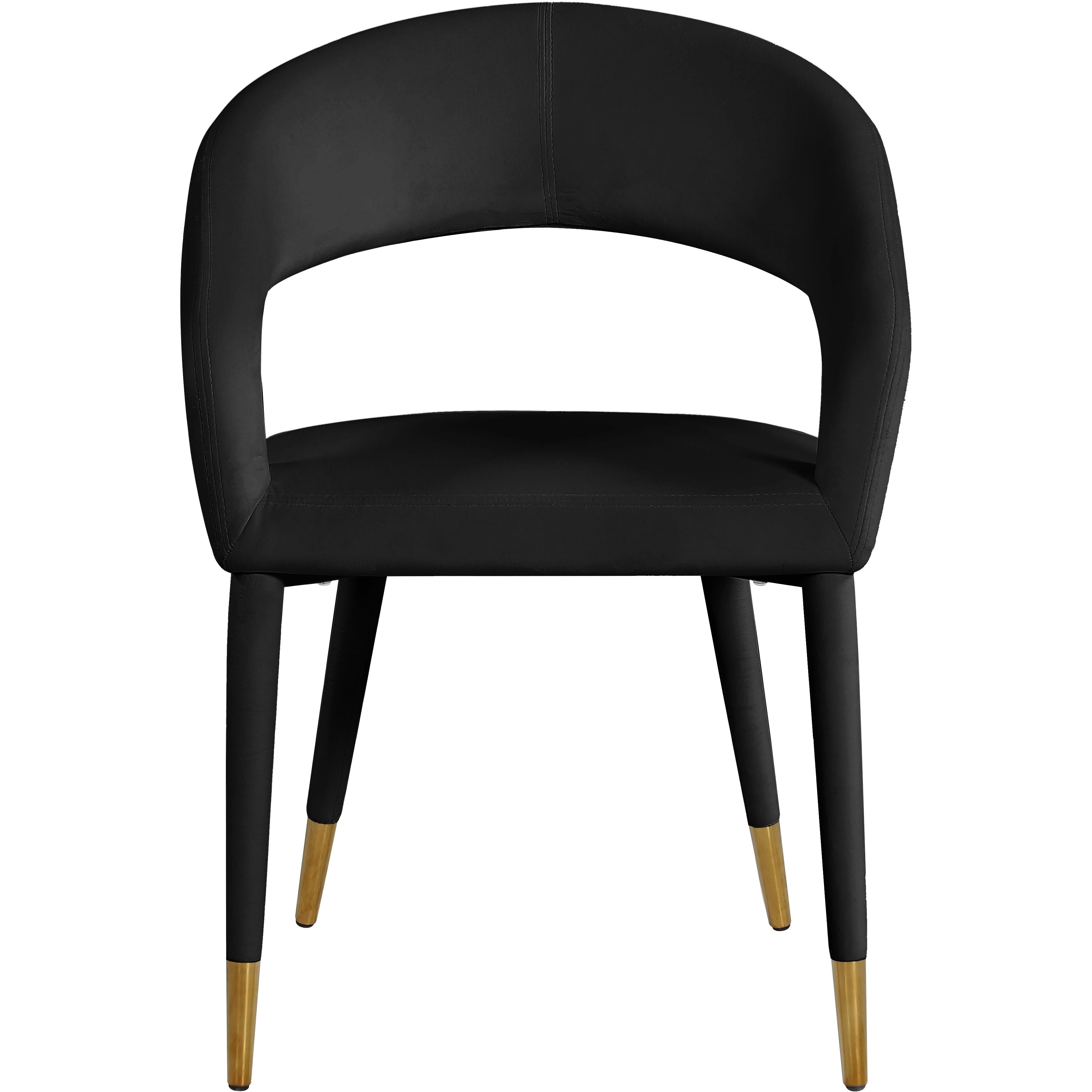 Meridian Destiny Black Velvet Dining Chair