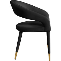 Meridian Destiny Black Velvet Dining Chair