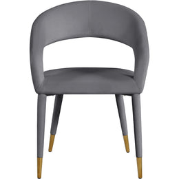 Meridian Destiny Grey Velvet Dining Chair