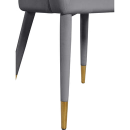 Meridian Destiny Grey Velvet Dining Chair