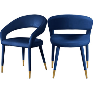 Meridian Destiny Navy Velvet Dining Chair
