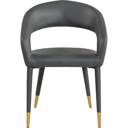 Meridian Destiny Grey Vegan Leather Dining Chair
