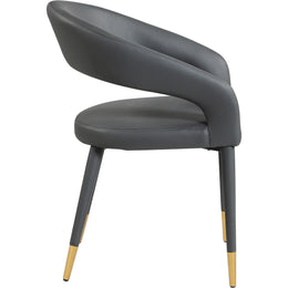 Meridian Destiny Grey Vegan Leather Dining Chair