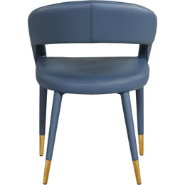 Meridian Destiny Navy Vegan Leather Dining Chair