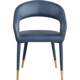 Meridian Destiny Navy Vegan Leather Dining Chair