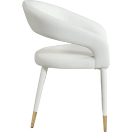 Meridian Destiny White Vegan Leather Dining Chair