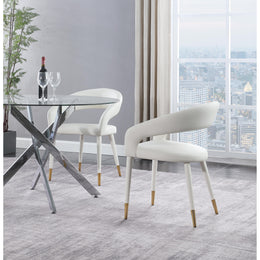 Meridian Destiny White Vegan Leather Dining Chair
