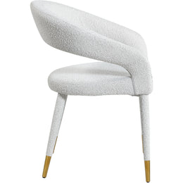 Meridian Destiny Cream Boucle Fabric Dining Chair