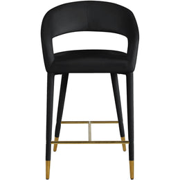 Meridian Destiny Black Velvet Stool