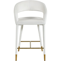 Meridian Destiny Cream Velvet Stool