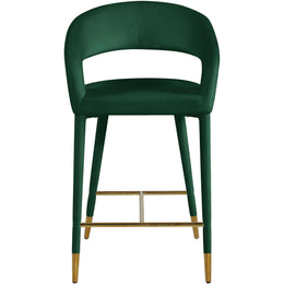 Meridian Destiny Green Velvet Stool