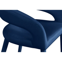Meridian Destiny Navy Velvet Stool