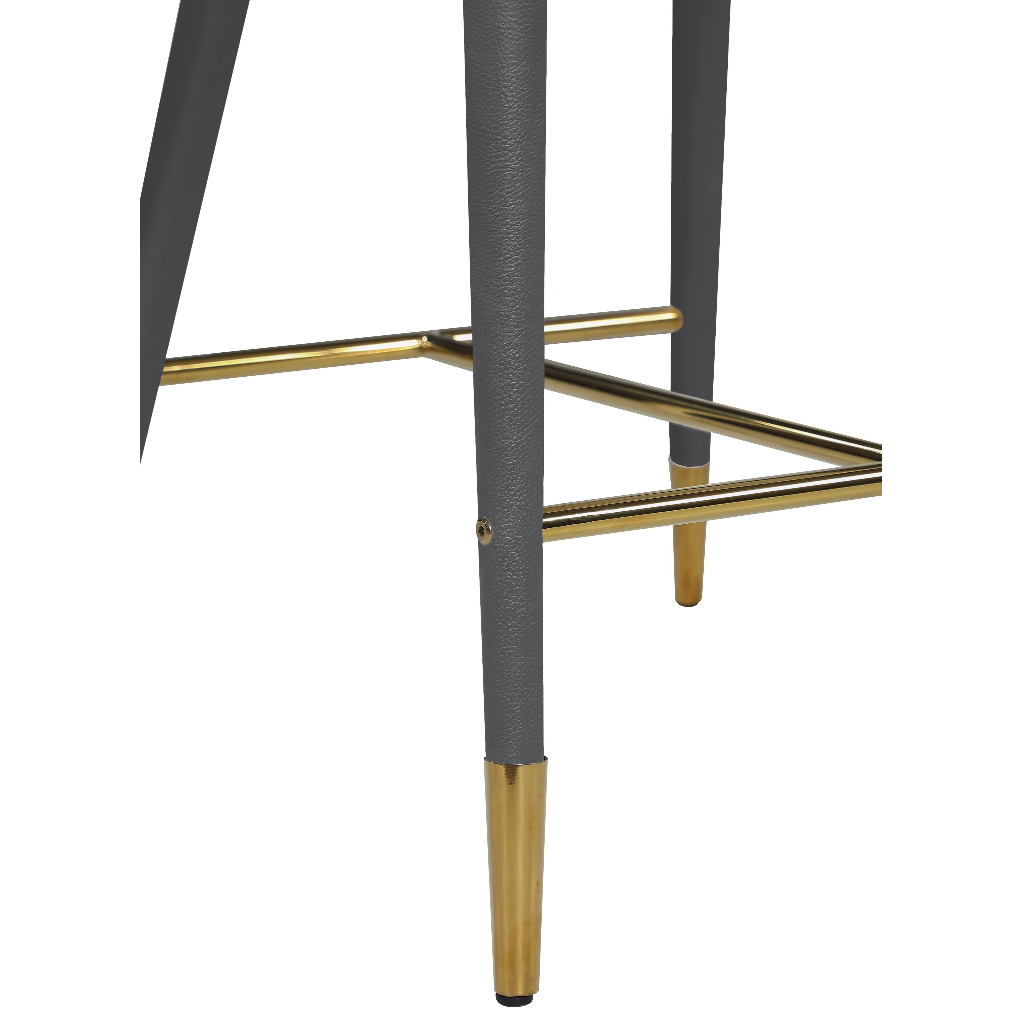 Meridian Destiny Grey Vegan Leather Stool