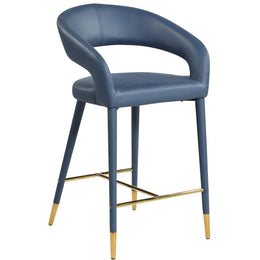 Meridian Destiny Navy Vegan Leather Stool