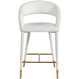 Meridian Destiny White Vegan Leather Stool