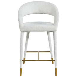 Meridian Destiny Cream Fabric Stool